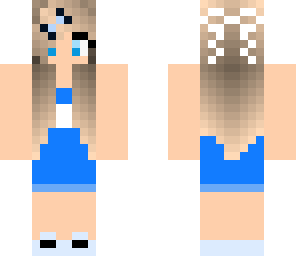 girl in blue dress