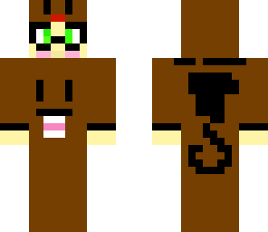 glasses girl in bear suit