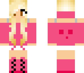 Pink Slime Girl Minecraft Skins