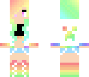 pastel rainbow creeper girl