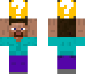 minecraft steve with block