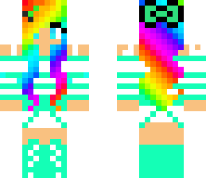rainbow cyan gal