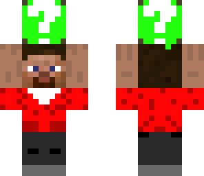 red steve and green block