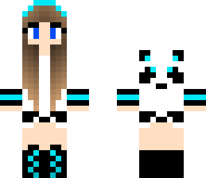 blue panda girl