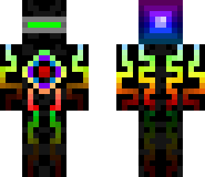 rainbow enderman with new coloring and goggles