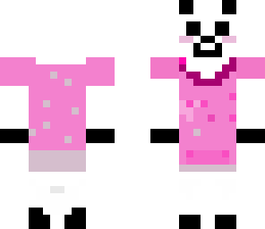 panda with pink dress