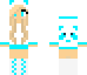 blue panda girl