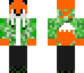 foxy in a creeper hoodie
