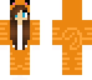 orange cat girl onsie