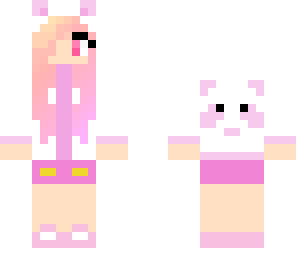 pastel pink panda girl