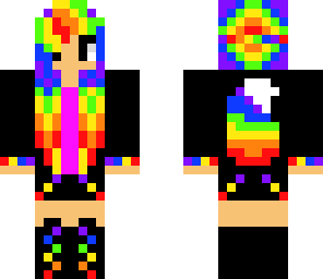 rainbow wolf girl