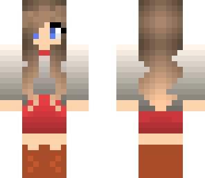red skirt girl