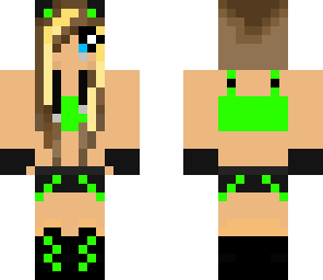 hot gamergirl black and green 2