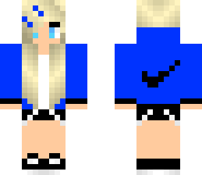 blue nike girl