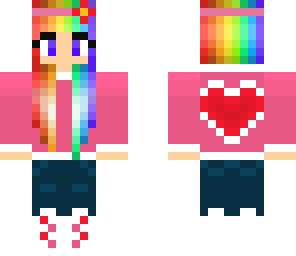 rainbow valentine girl