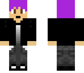 purple haired boy