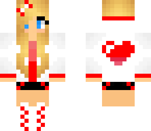 red heart girl