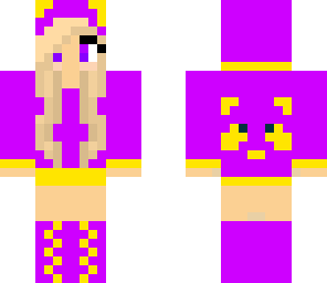 yellow purple panda girl