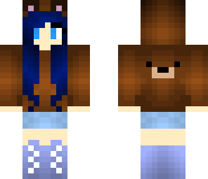 blue teddy bear girl