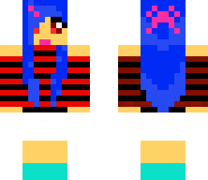 blue haired girl