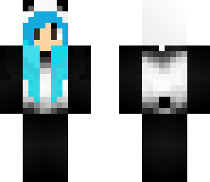 blue hair panda