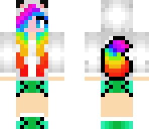 rainbow wolf girl