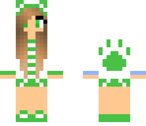 green pawprint hoodie girl