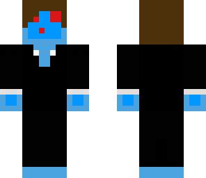 good bad blue slime in tuxedo