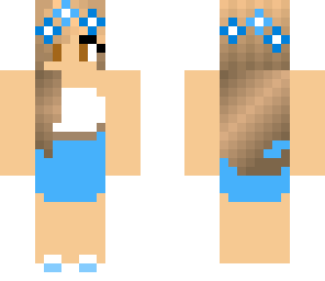 cute blue summer girl