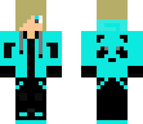 blue emo panda boy