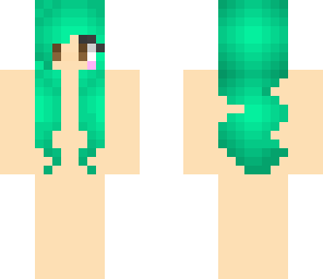 teal hair girl base