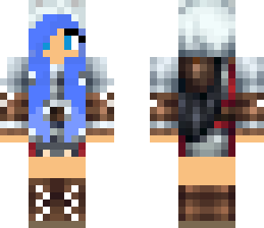 blue haired assassin girl
