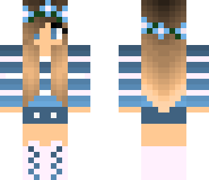 cute blue flower girl
