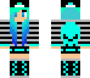 final upgrade blue skull girl