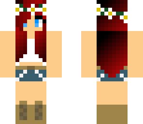 red haired summer girl