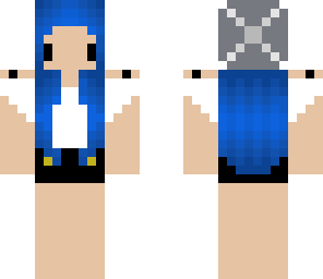 chibi blue hair nerd xd lol