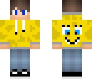 Spongebob Hoodie Boy Minecraft Skin