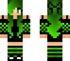 emo girl green