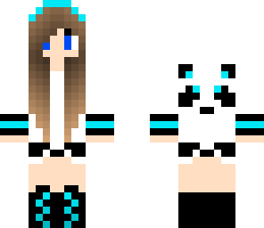 teal panda girl