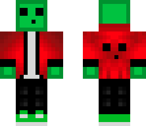 green slime in a red hoodie