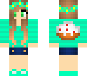 cute teal cake girl