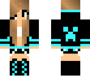 blue creeper gamer girl