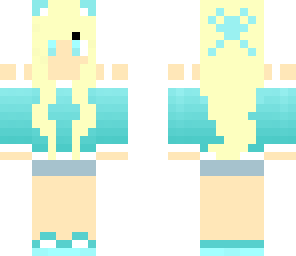 cute blue cat girl
