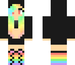 rainbow girl with hoodie