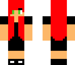 red hair girl in black dress edit