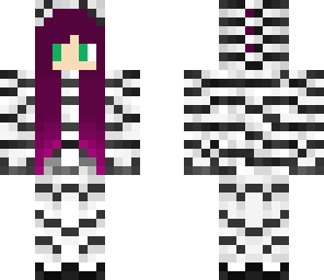 cute purple hair zebra girl