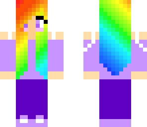 rainbow haired girl
