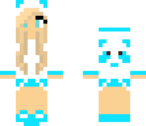 blue panda girl