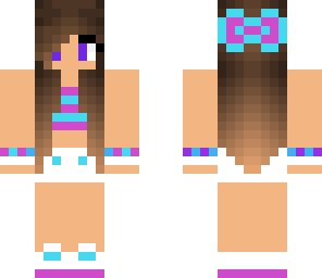 blue and pink girl