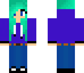 blue haired jumper